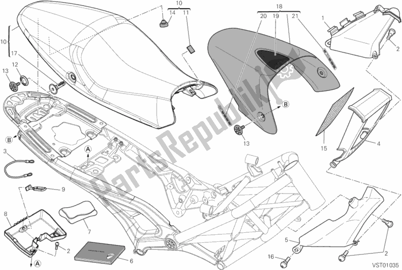 Toutes les pièces pour le Siège du Ducati Monster 659 Australia 2013